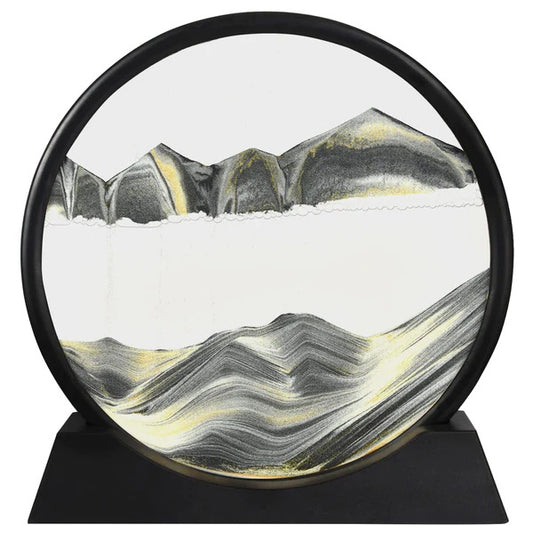 3D Moving Sand Art Lamp – Dynamic Flowing Sand Picture LED Night Light Decorative Hourglass Desk Lamp for Home & Office Decor