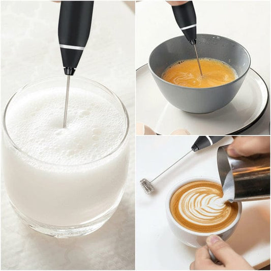 2-in-1 Electric Coffee Beater & Milk Frother | USB Rechargeable Egg Whisk for Coffee, Lattes & Baking