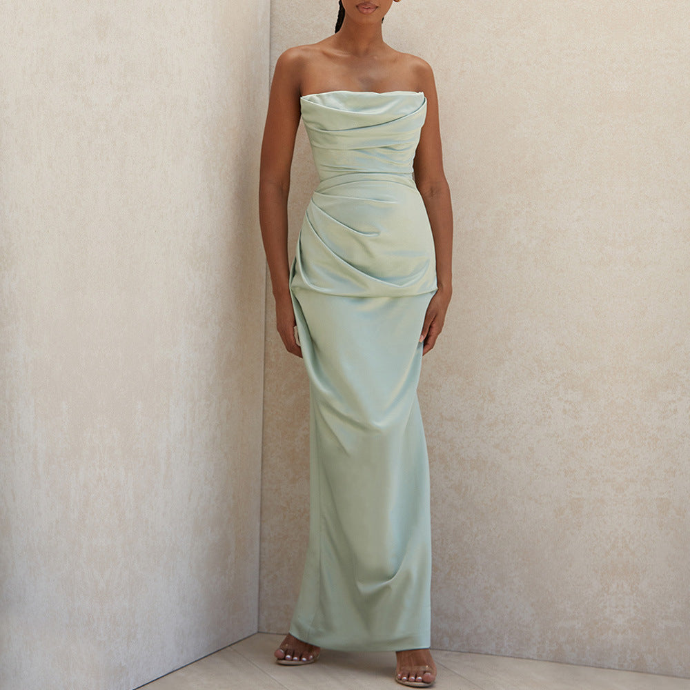 Sienna-Tube Top Split Knee-Length Dress