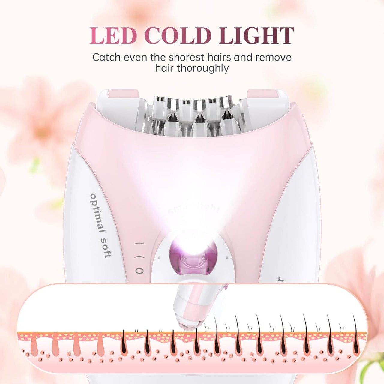 Daling DL-6032 Silk Glide Epilator – Portable 2-Speed Painless Hair Removal for Women