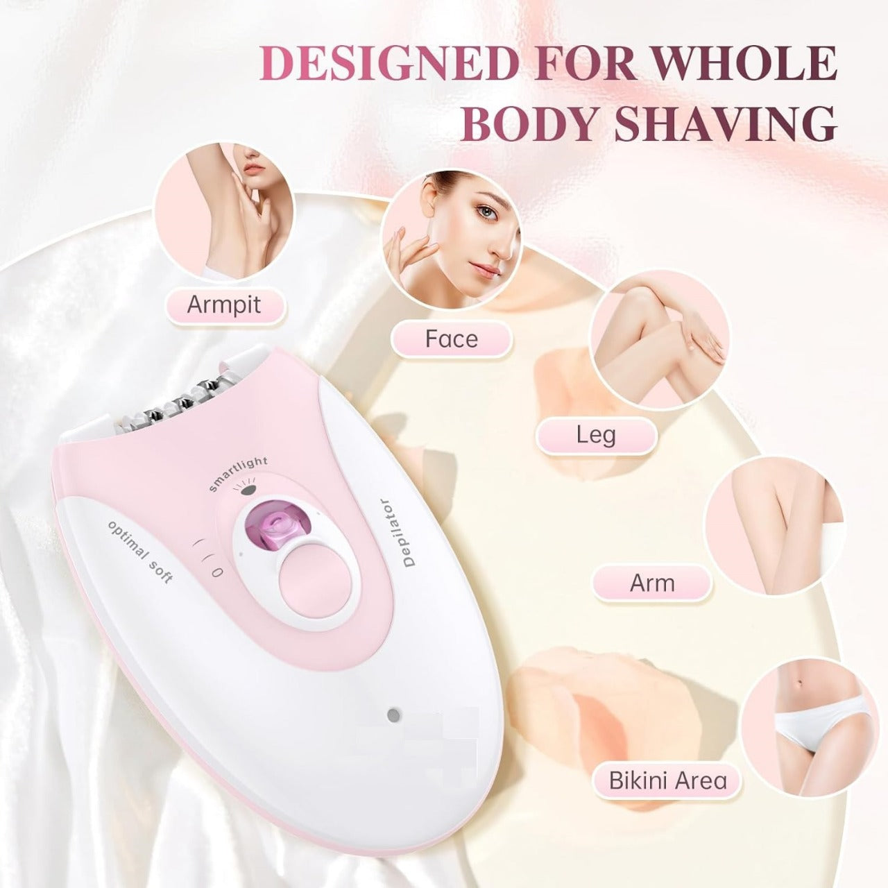 Daling DL-6032 Silk Glide Epilator – Portable 2-Speed Painless Hair Removal for Women