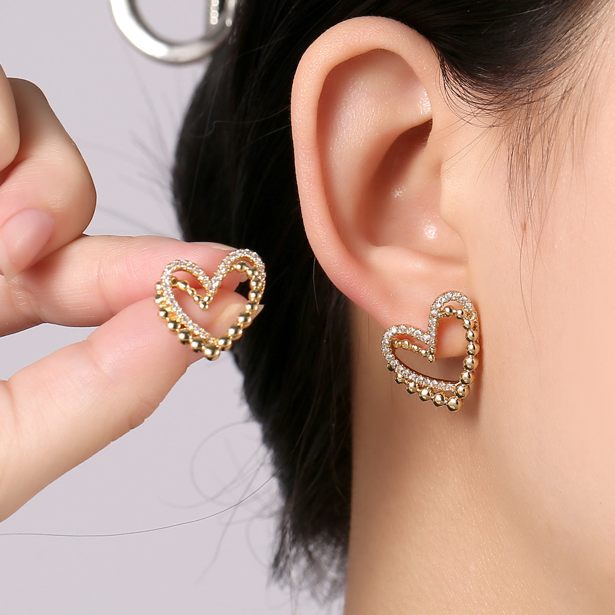 GoldenHeart ZJE-164 Double Earrings