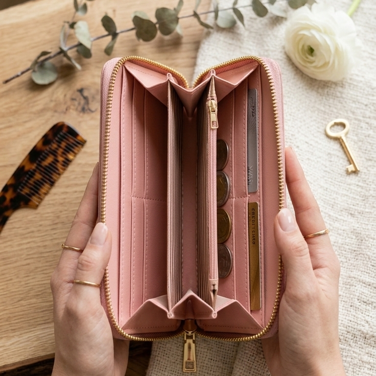 Stylish Zip Around Wallet for Women