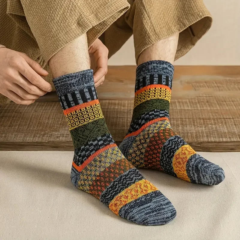 Men's Winter Thick Retro Warm Christmas Socks