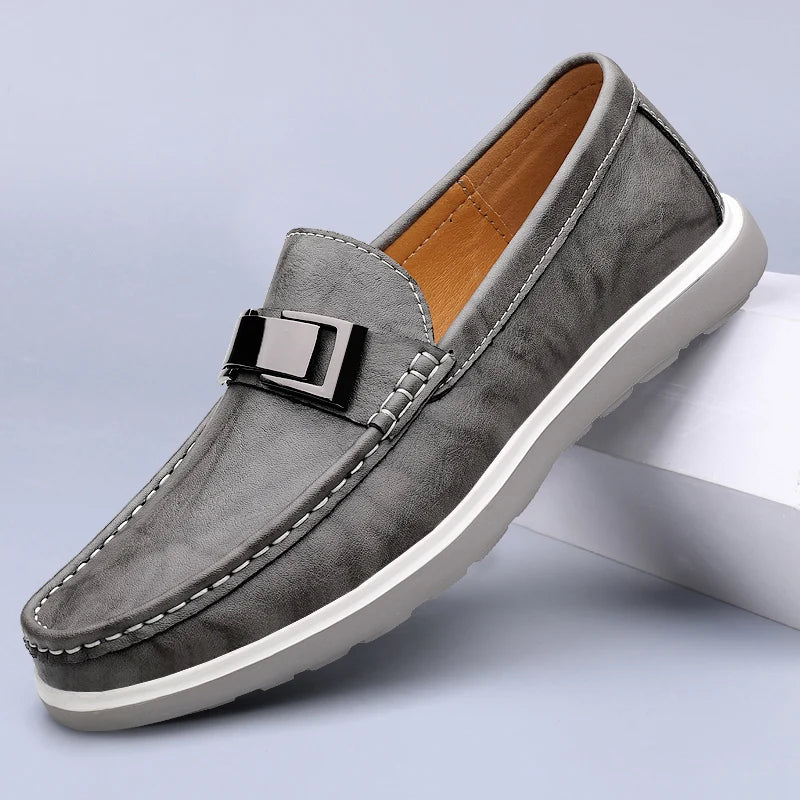 Hugo-Luxury Brand Genuine Leather Slip-On Loafers