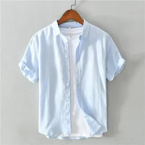 Theo-Breathable Linen Short Sleeve Shirt