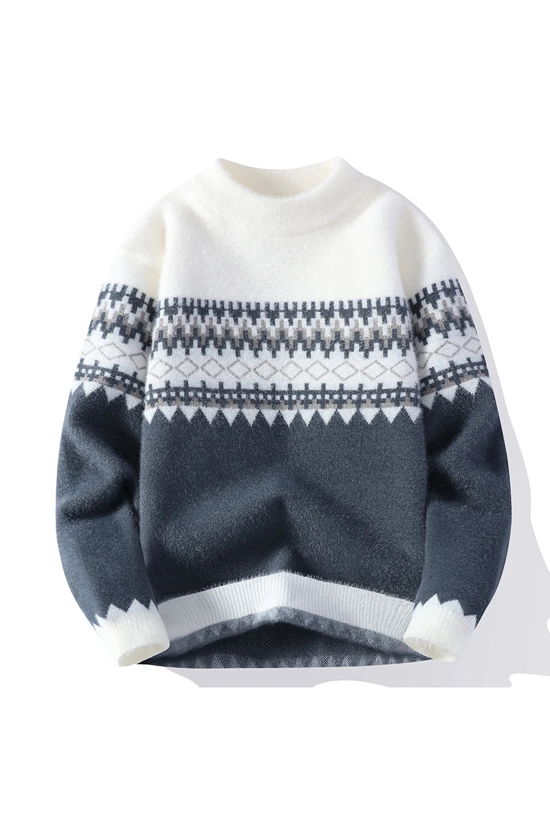 River-Men's Korean Style Thickened Warm Sweater