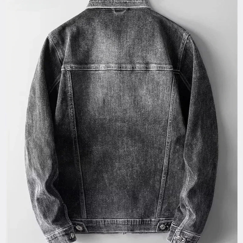 Jude-Black Denim Jacket for Men