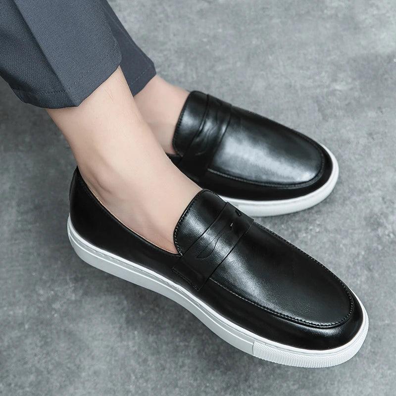 Austin-Casual Retro Leather Loafers