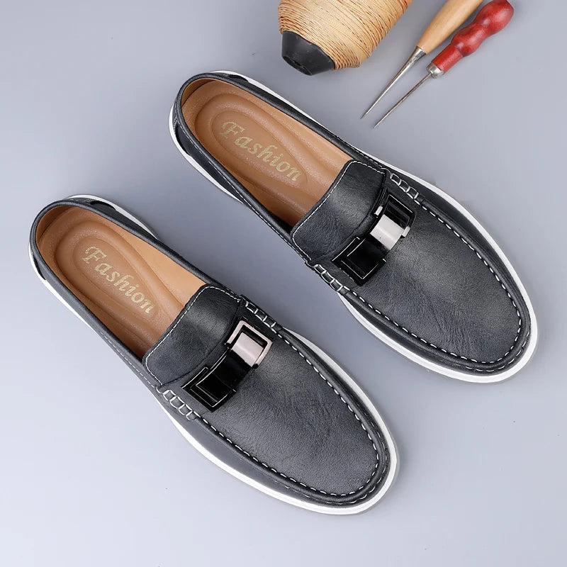 Hugo-Luxury Brand Genuine Leather Slip-On Loafers