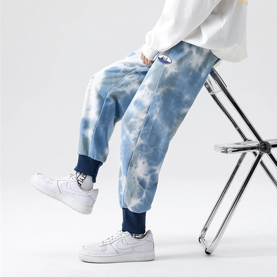 Men's Tie-Dye Joggers - Hip Hop Streetwear Elastic Waist Sweatpants