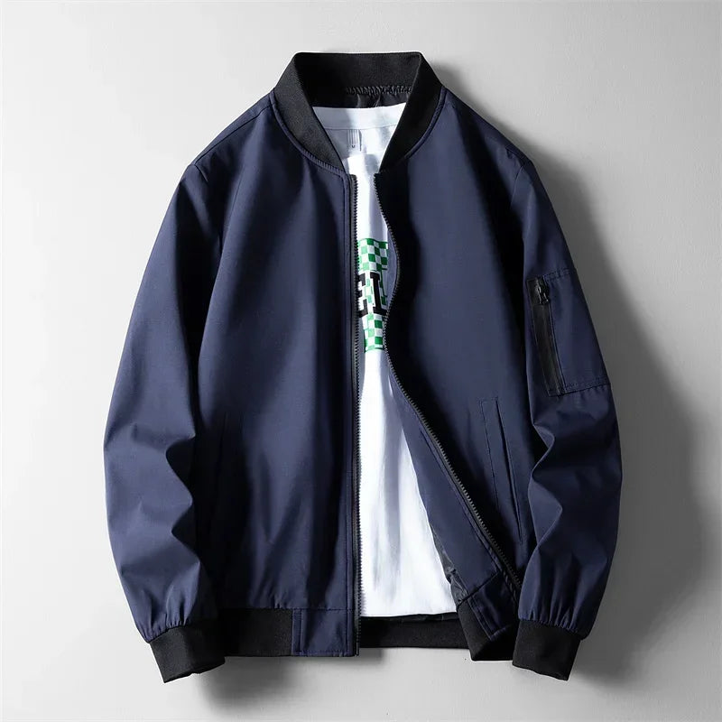 Louie-Slim Bomber Lightweight Autumn Spring Windbreaker Jacket