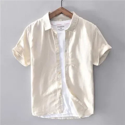 Theo-Breathable Linen Short Sleeve Shirt