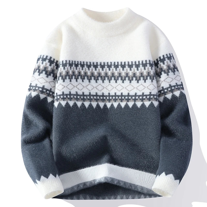 River-Men's Korean Style Thickened Warm Sweater