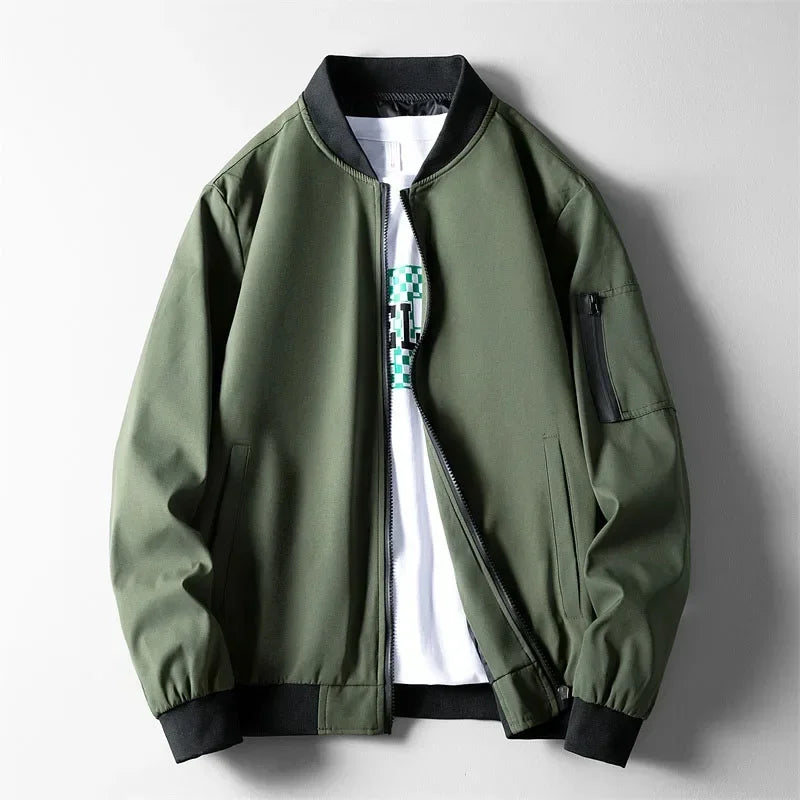 Louie-Slim Bomber Lightweight Autumn Spring Windbreaker Jacket