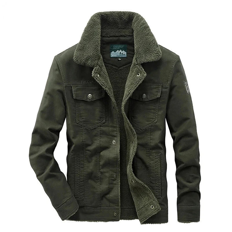 Arlo-Plus Size Men's Cotton Military Jacket