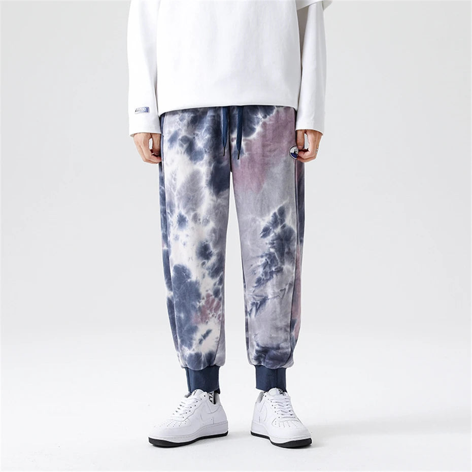 Men's Tie-Dye Joggers - Hip Hop Streetwear Elastic Waist Sweatpants