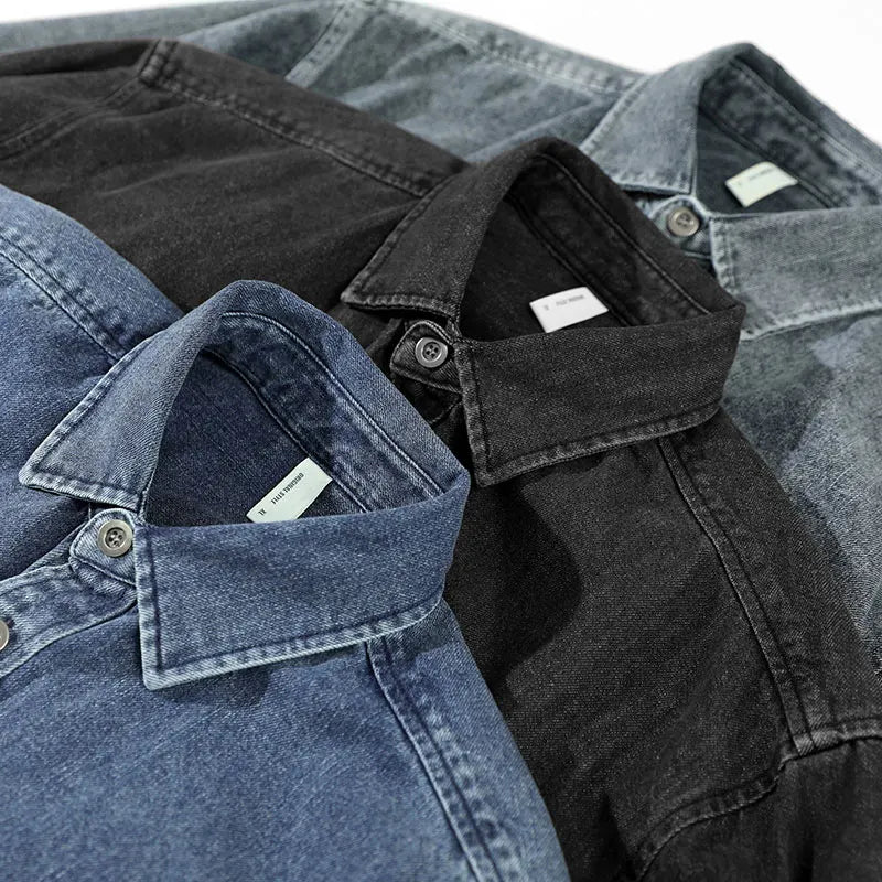 Louie-Retro Washed Denim Shirt