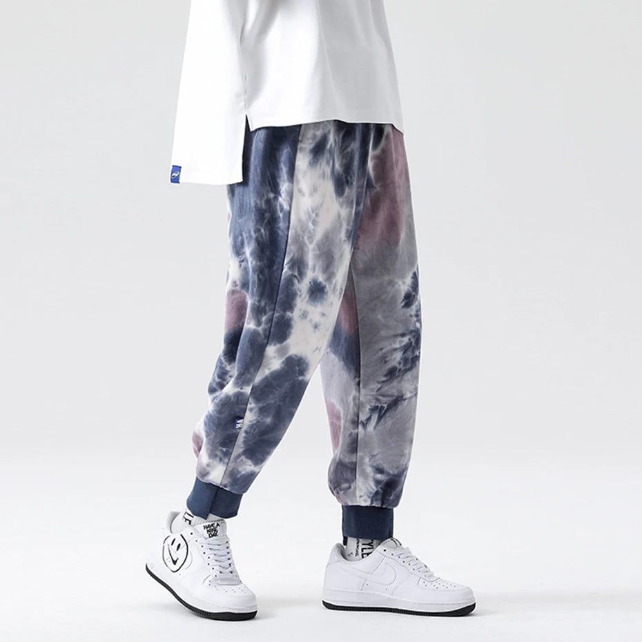 Men's Tie-Dye Joggers - Hip Hop Streetwear Elastic Waist Sweatpants