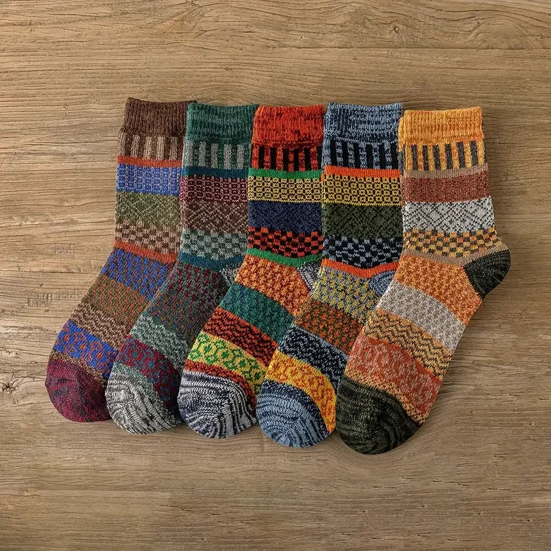 Men's Winter Thick Retro Warm Christmas Socks