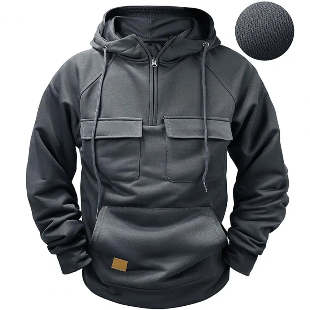 Tobias-Cargo Style Zippered Hoodie