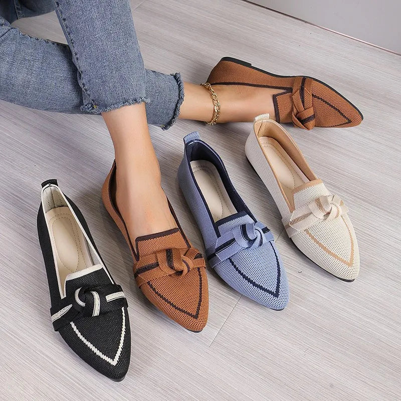 Aria-Luxury Brand Butterfly Slip-On Loafers