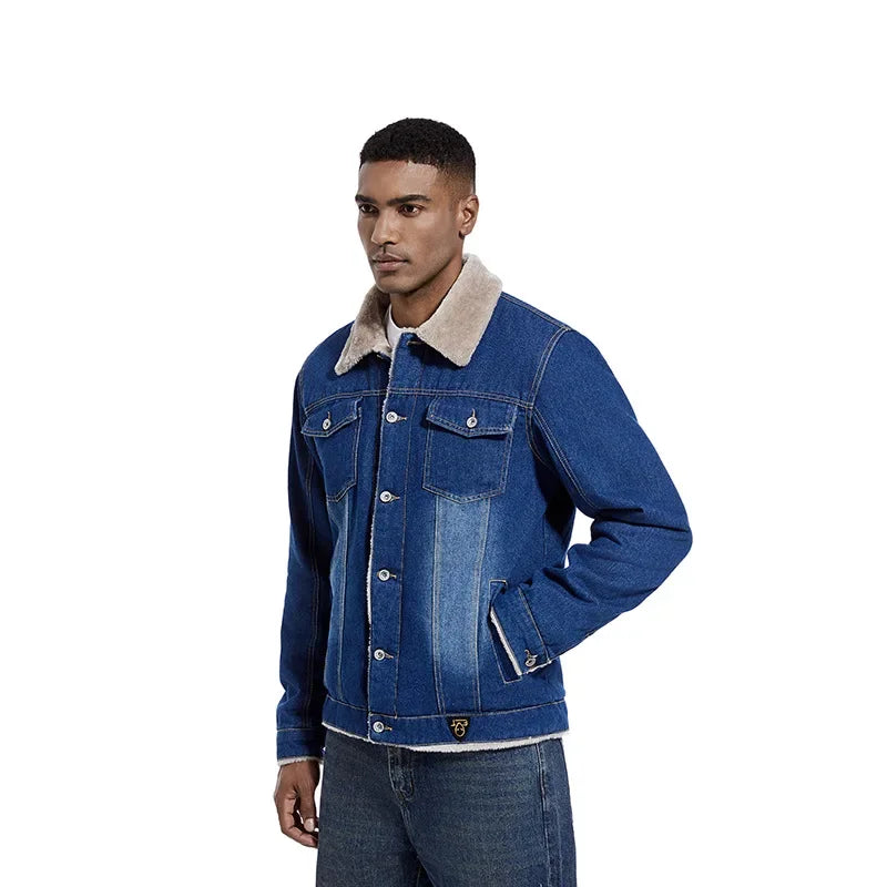 Hugo-Korean Fashion Slim Fit Denim Jacket