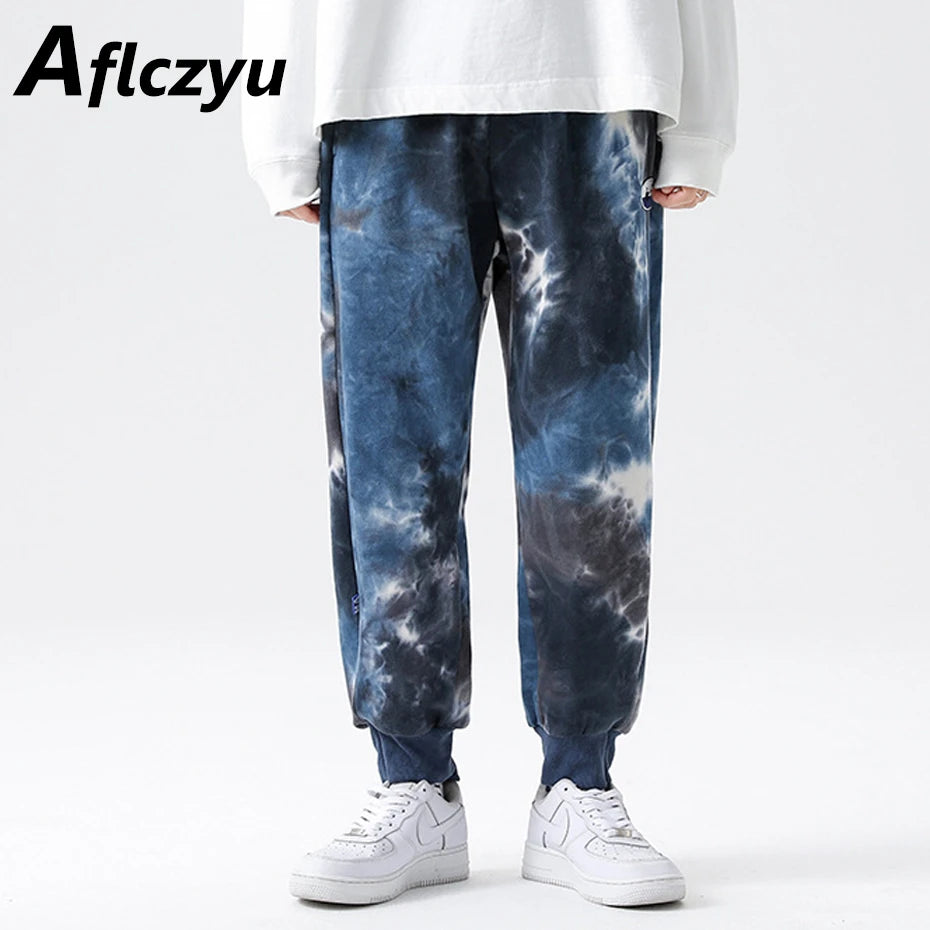 Men's Tie-Dye Joggers - Hip Hop Streetwear Elastic Waist Sweatpants