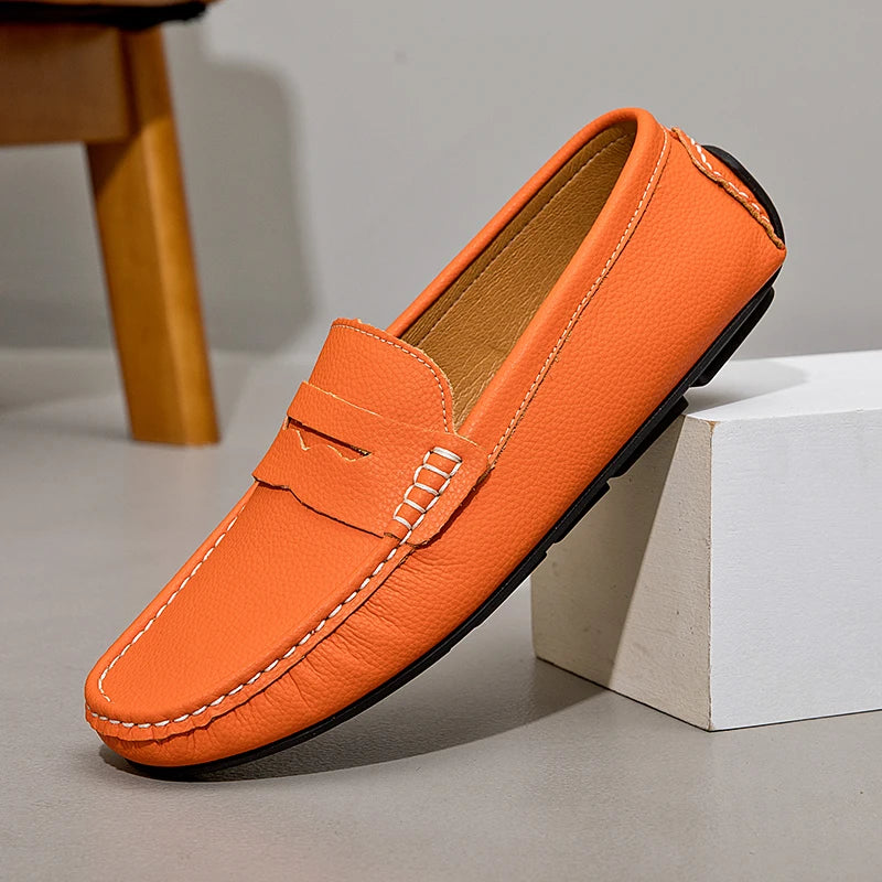 Albie-Designer Leather Moccasins - High-Quality Loafers & Driving Shoes