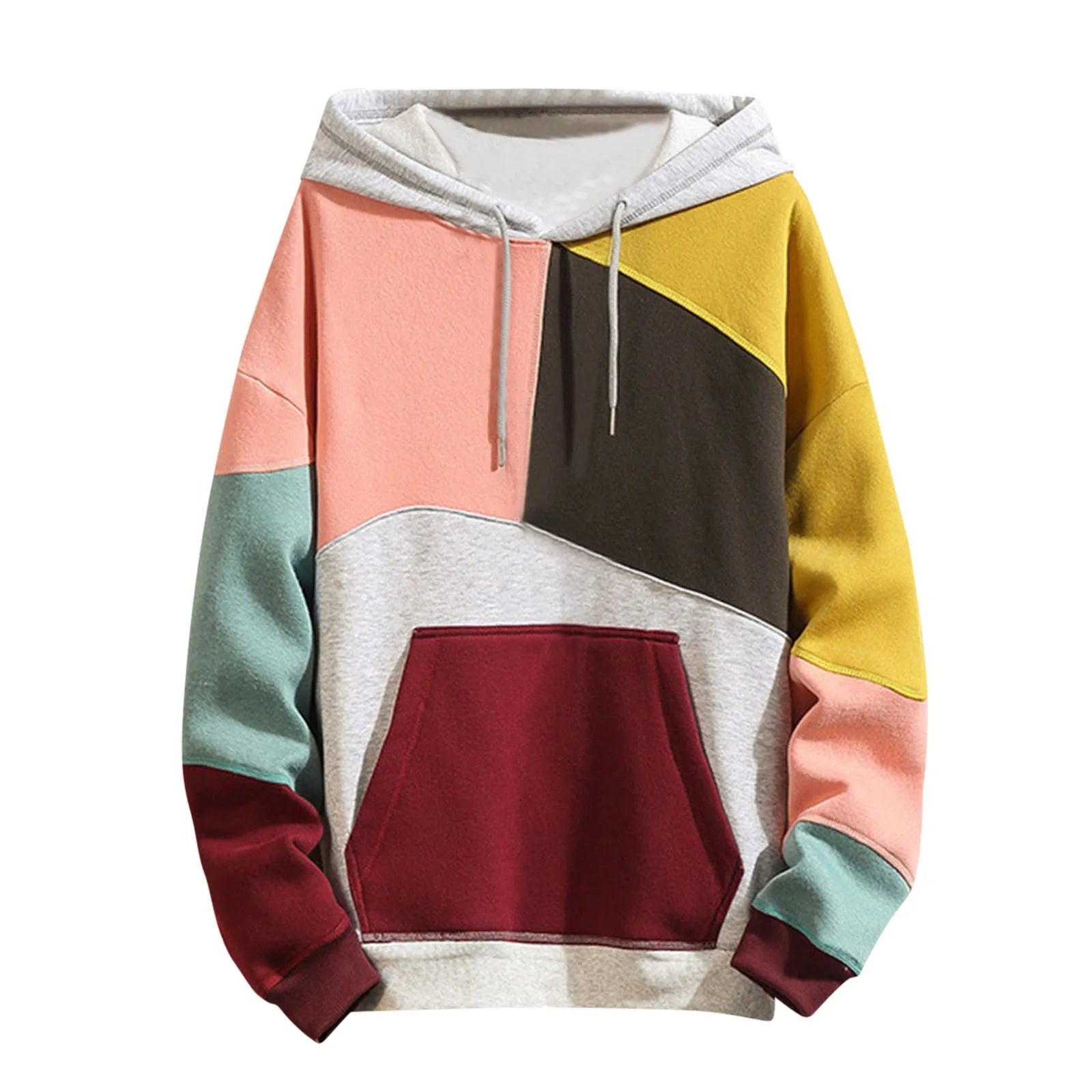 Theo-Casual Color Block Hoodie