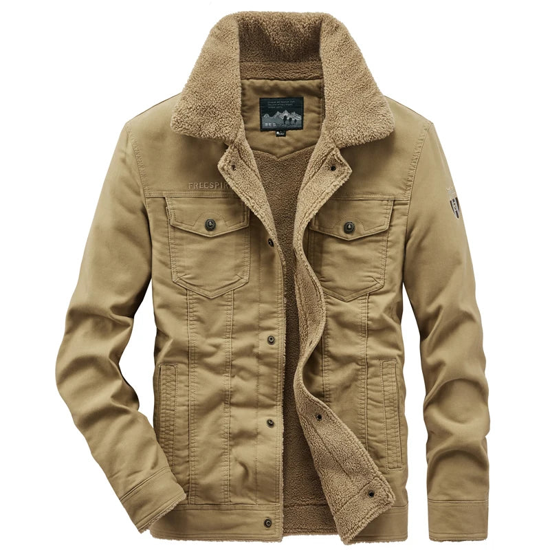 Arlo-Plus Size Men's Cotton Military Jacket