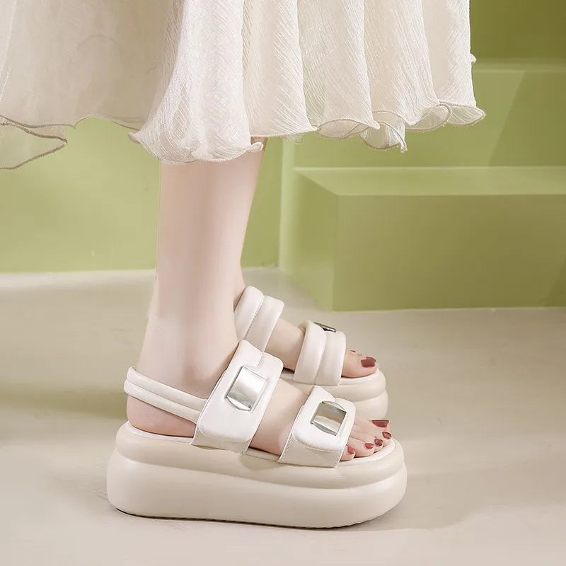 Mabel-High Platform Breathable Chunky Sandals