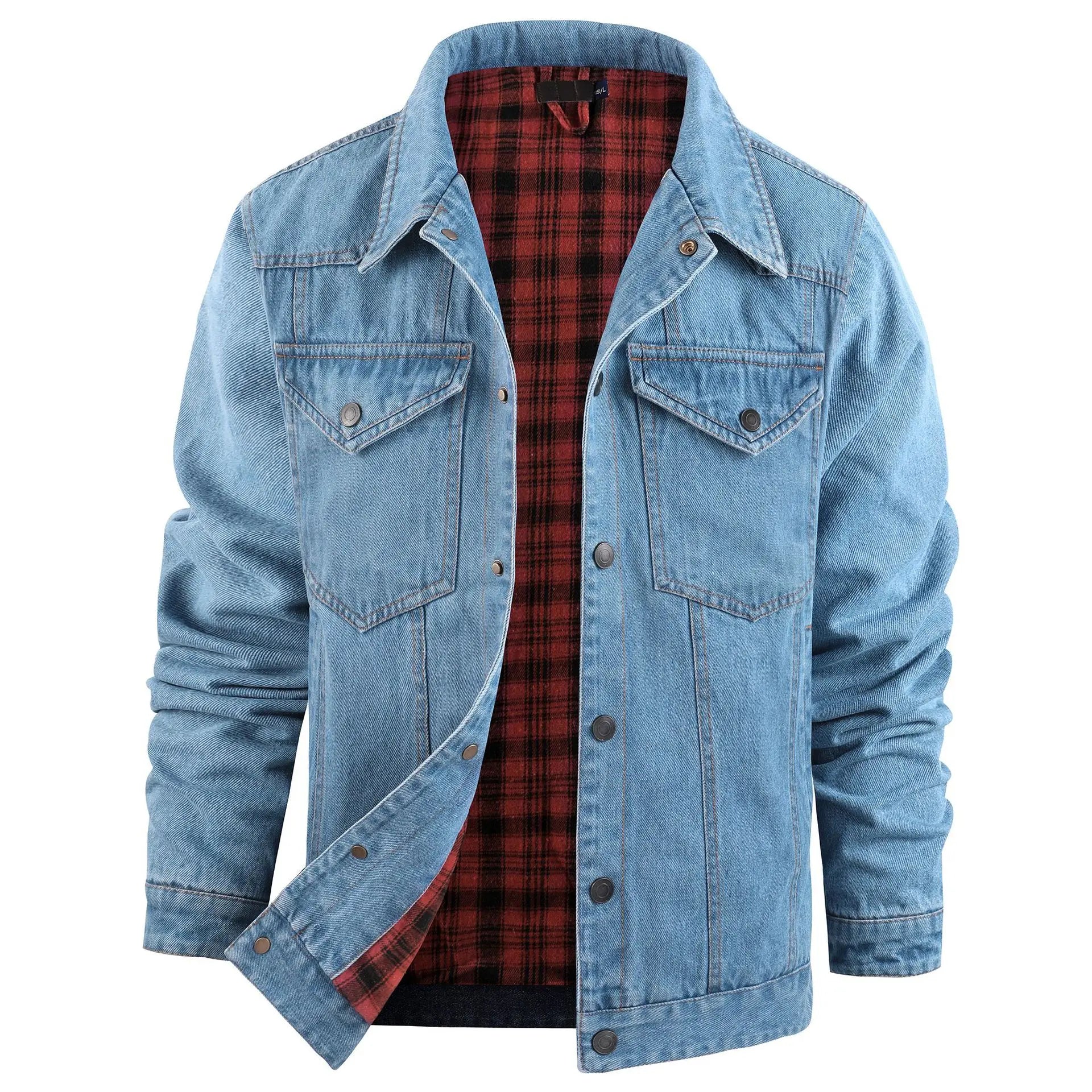 Arlo-Plus Size Western Plaid Flannel Jacket