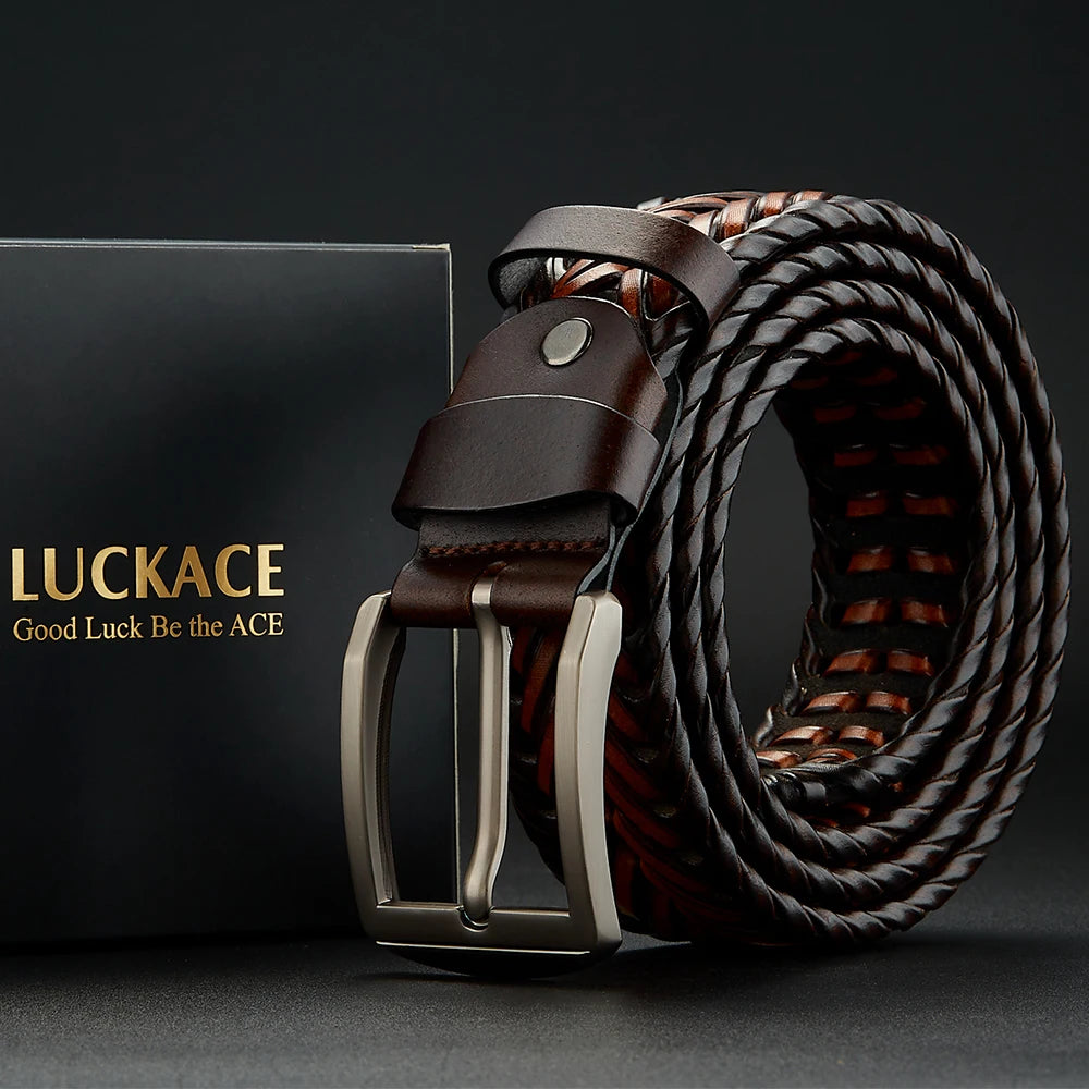 LUCKACE Genuine Leather Belt