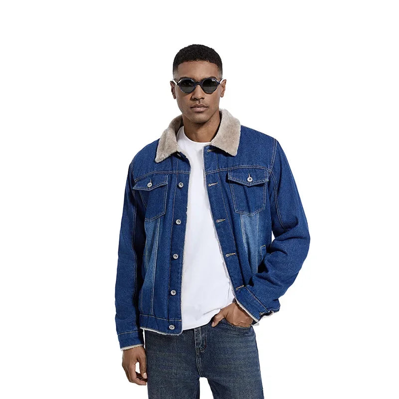 Hugo-Korean Fashion Slim Fit Denim Jacket