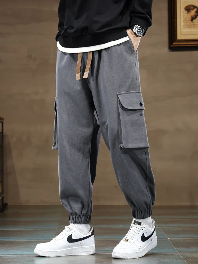 Tobias-Washed Cotton Jogger Cargo Pants