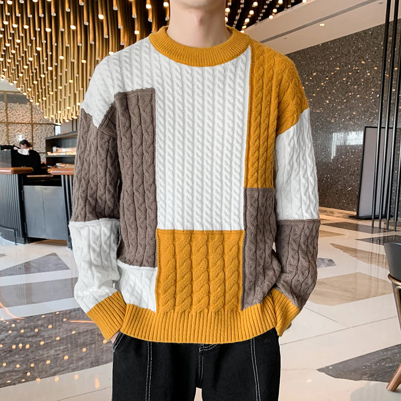 Rory-High-Quality Patchwork Loose Sweater