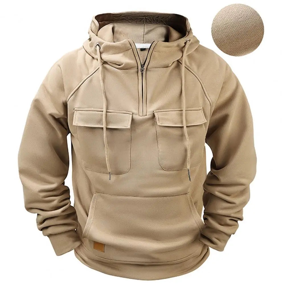 Tobias-Cargo Style Zippered Hoodie