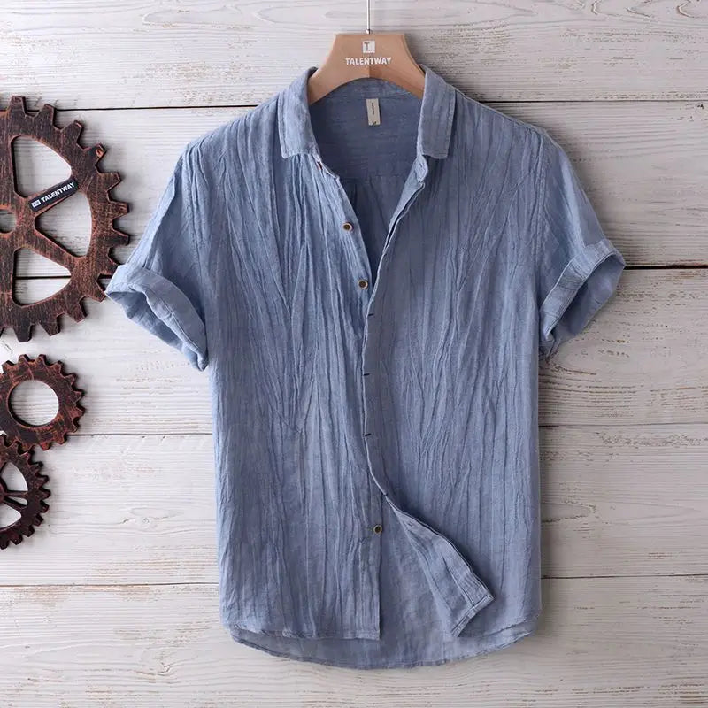 Elijah-Summer Casual Loose Linen Shirt