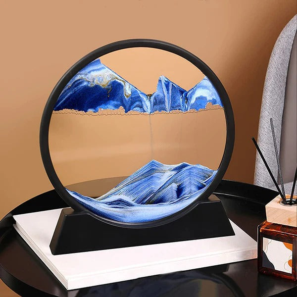 3D Moving Sand Art Lamp – Dynamic Flowing Sand Picture LED Night Light Decorative Hourglass Desk Lamp for Home & Office Decor