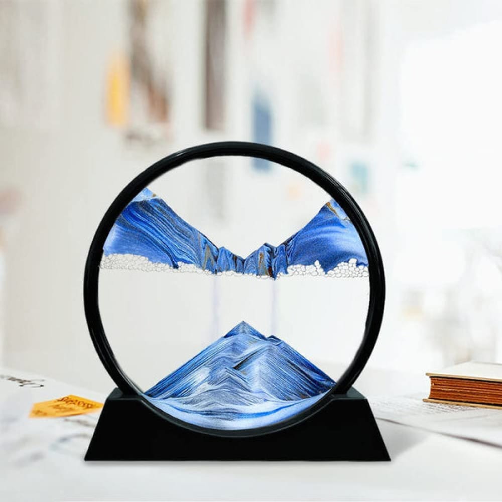 3D Moving Sand Art Lamp – Dynamic Flowing Sand Picture LED Night Light Decorative Hourglass Desk Lamp for Home & Office Decor