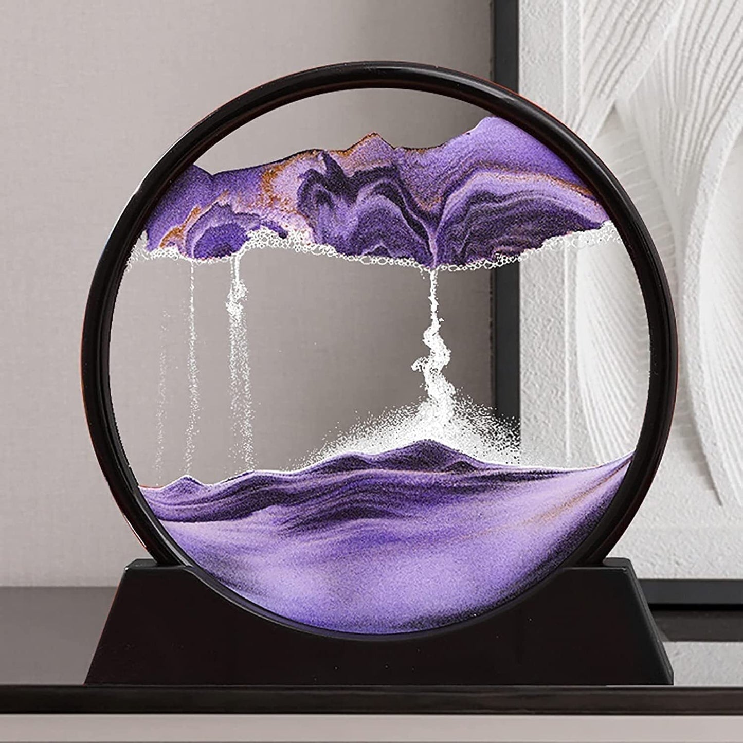 3D Moving Sand Art Lamp – Dynamic Flowing Sand Picture LED Night Light Decorative Hourglass Desk Lamp for Home & Office Decor