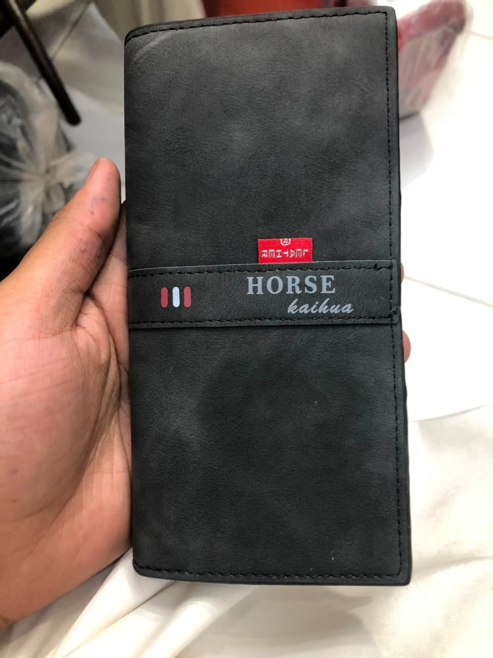 Imperial Horse Men's Bifold Wallet – Premium Leather Card Holder with Cash & Coin Pocket | Black