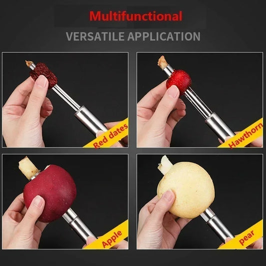 Stainless Steel Apple Core Remover – Easy Fruit & Vegetable Corer Seed Remover