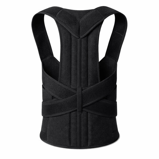 Breathable Back Support Belt – Adjustable Upper Back & Shoulder Posture Corrector for Men & Women