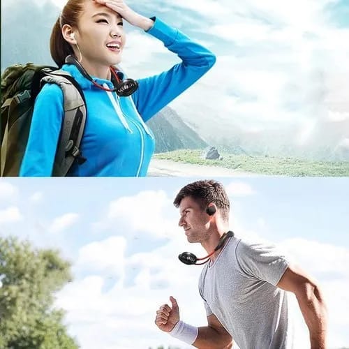 Portable Rechargeable Neck Cooling Fan | 3-Speed Hands-Free Hanging Fan for Summer & Outdoor Activities