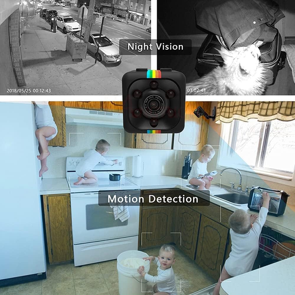 Portable SQ11 Mini Camera | Full HD Micro Security Camera with Motion Detection & Night Vision