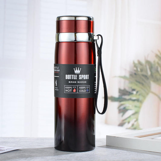 Slim 1L Stainless Steel Water Bottle – Double Wall Vacuum Insulated & Leakproof