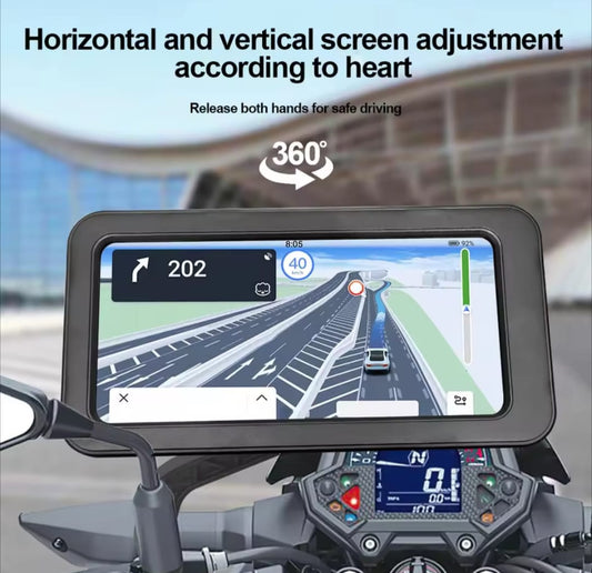 Waterproof Bike Phone Mount | 360° Rotatable Motorcycle & Bicycle Mobile Holder | Adjustable Touch Screen Handlebar Phone Support