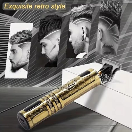 Vintage T9 Professional Hair Trimmer for Men | T-Blade Close Cutting Electric Clipper | Beard & Hair Grooming Tool